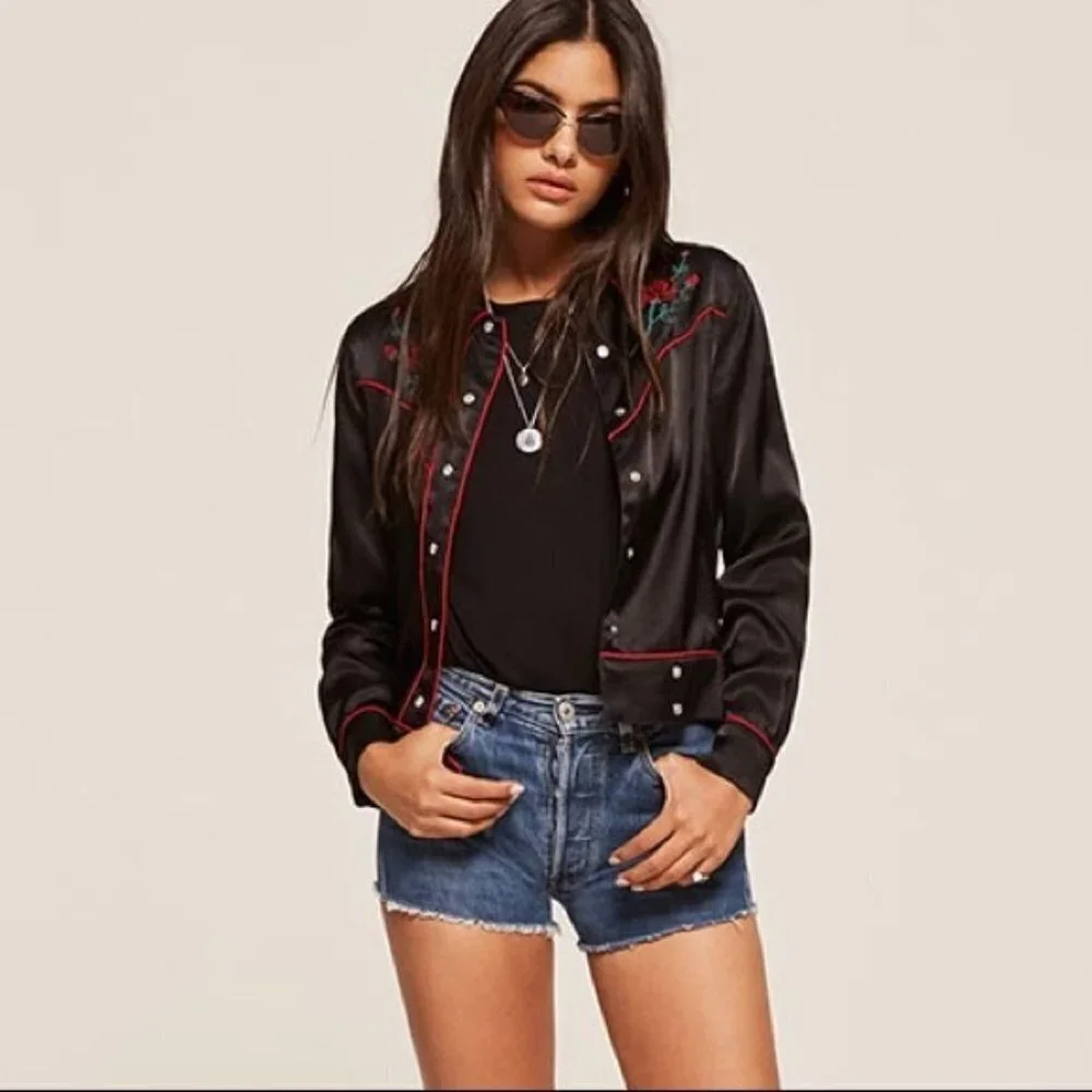 Reformation Dallas Jacket in Black size XS NWT